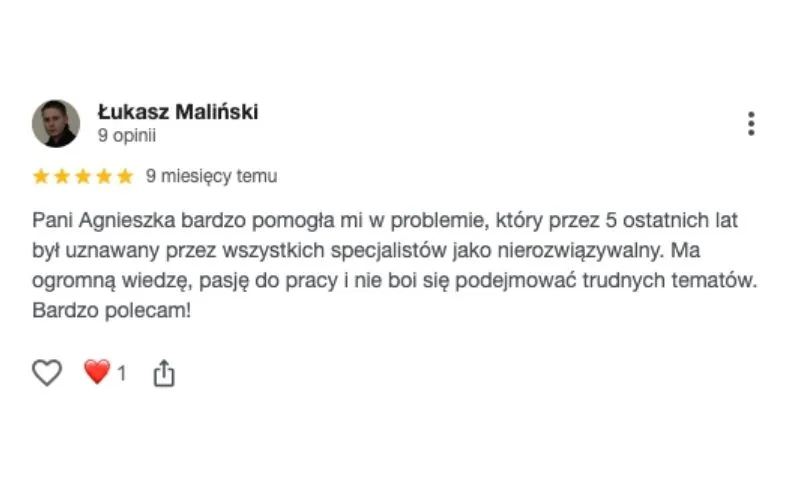 opinie o fizjoterapeutce Agnieszce Bachorz